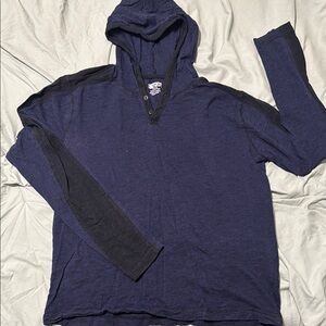 Men's Navy and Black Lightweight Hoodie